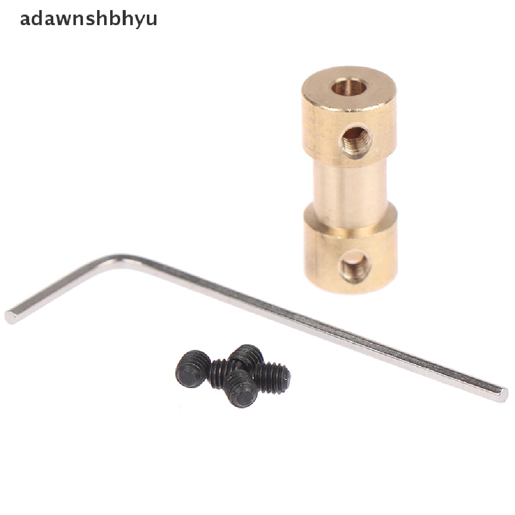 Adawnshbhyu 2-6mm Kuningan Connecting Shaft Konektor Motor Drive Rigid Coupling Coupler Sleeve