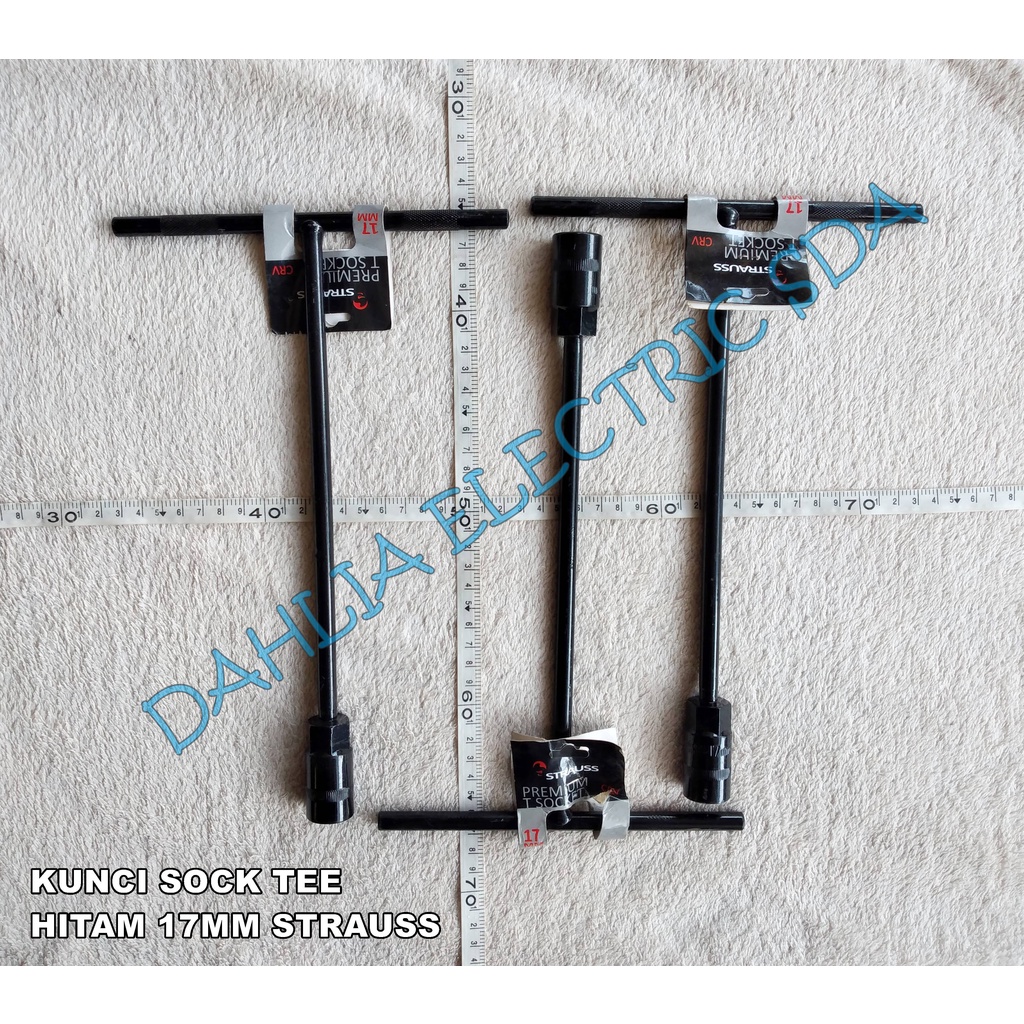 KUNCI SOCK TEE HITAM 17MM STRAUSS