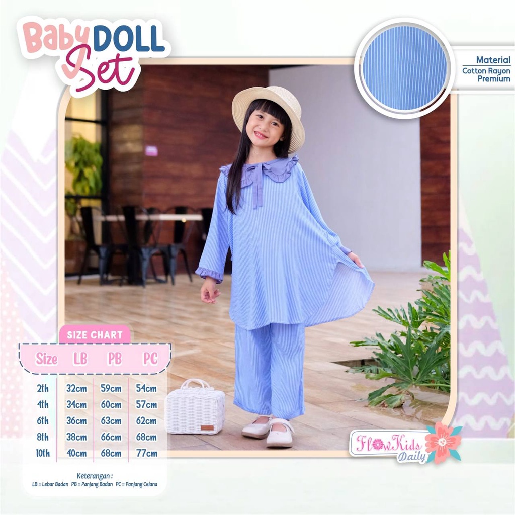 Set BabyDoll Set Flowkids Size 2.4.6.8.10