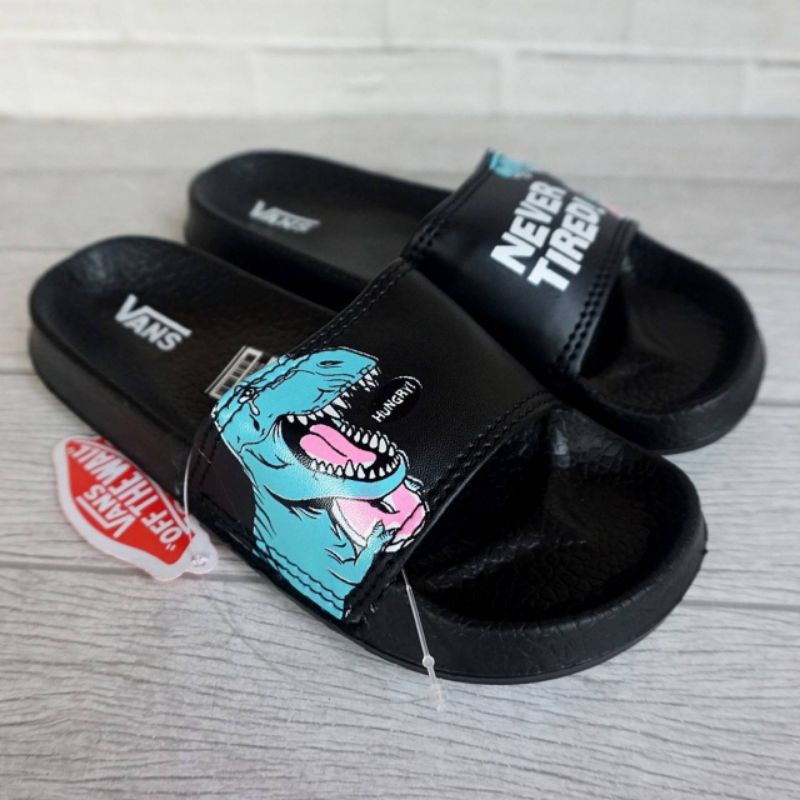 Sandal Anak Sandal Vans Kids Black Import - Sandal Anak Import