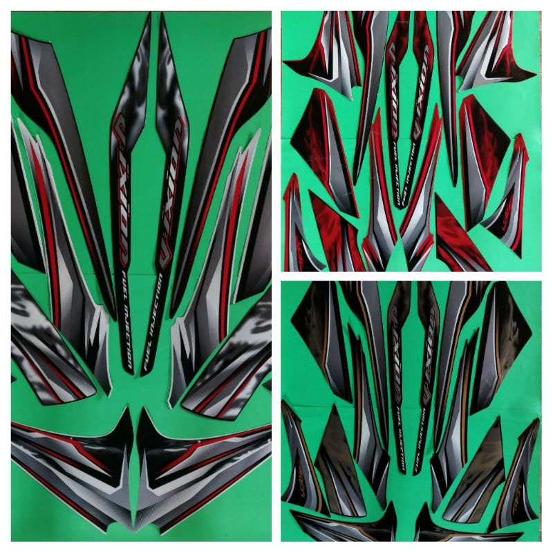 Striping Stiker Lis Les Body Motor Yamaha Vixion Old 2012 Full Set Motif Standar Original Kualitas T