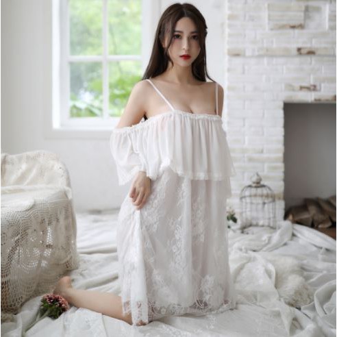 Longnight sexy lingerie sexy baju tidur sexy SL-04 WHITE