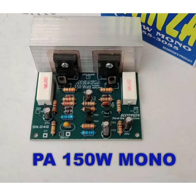 Kit Power Ampli Amplifier 150 Watt 150Watt 150W Mono TIP3055 2955