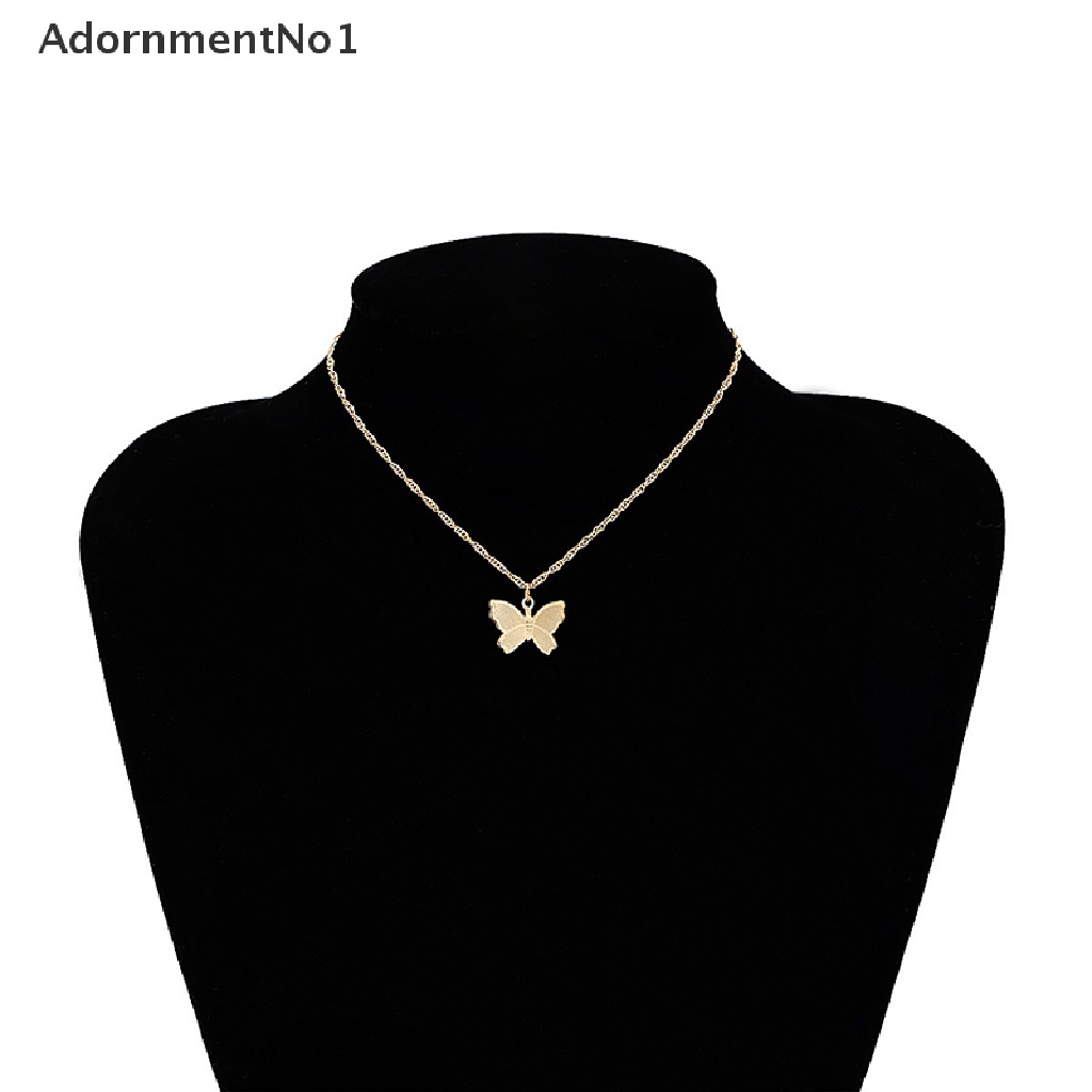 (AdornmentNo1) Kalung Choker Rantai Dengan Liontin Kupu-Kupu Gaya Boho Untuk Wanita