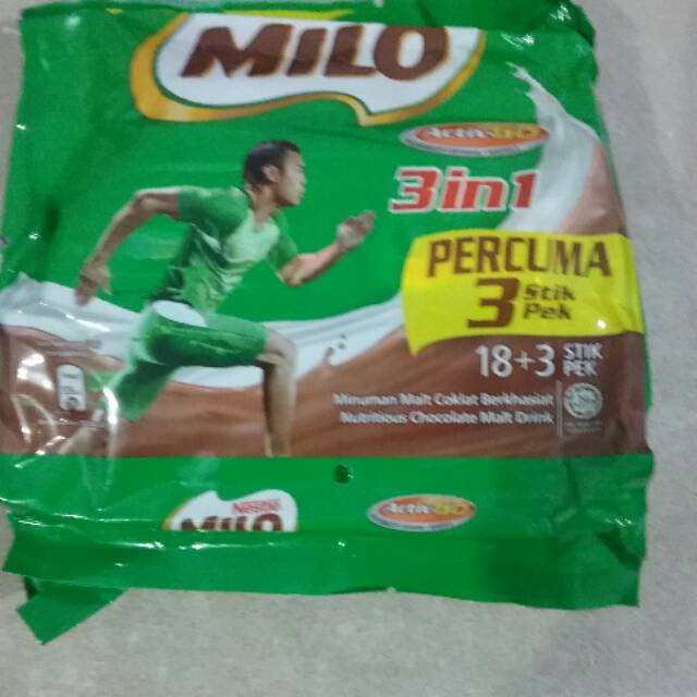 Milo 3 in 1 Malaysia 18 extra 3 stick