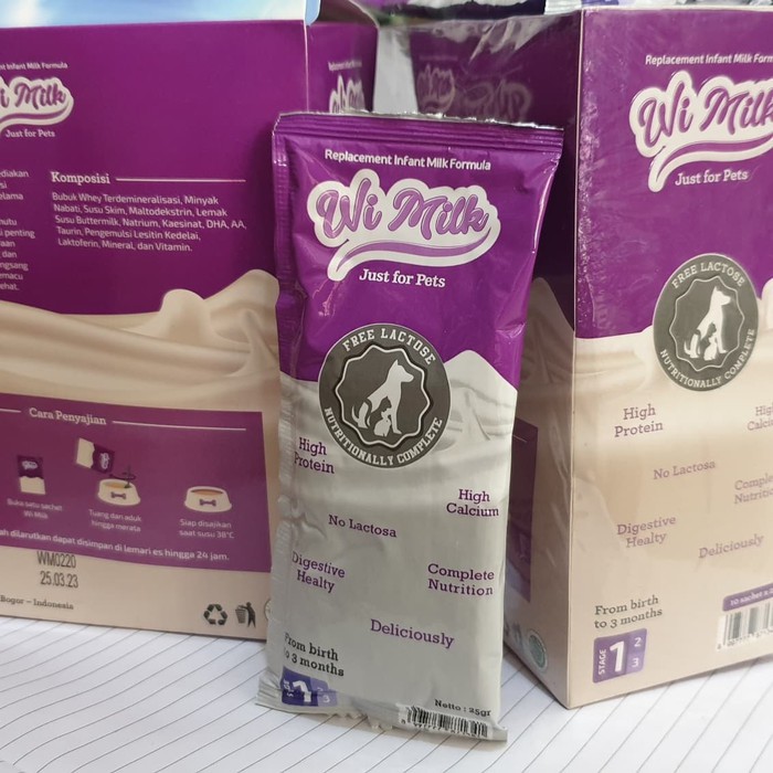 Susu Wi-Milk Sachet 25gr Susu untuk Anak Kucing