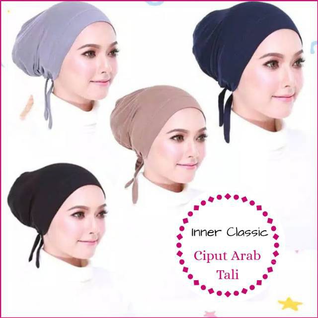 ciput arab  murah / bandana iner arab tali bahan kaos/iner basic turki