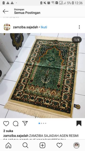 Sajadah wangi fantasi karpet impor turky perlengkapan sholat ibadah muslim