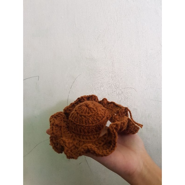 topi kucing rajut handmade-1