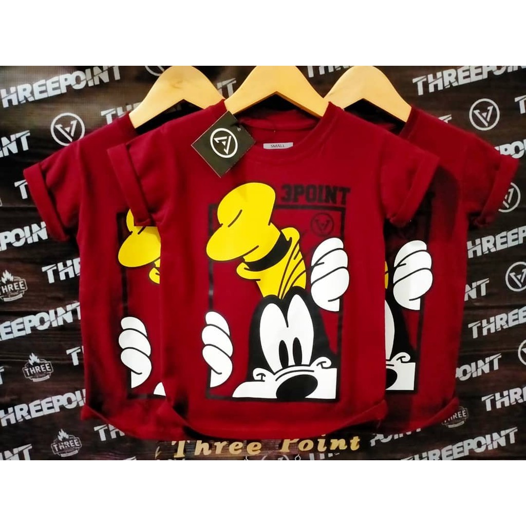  kaos  anak  cowok cewek DISNEY GUFI MARUN Shopee Indonesia