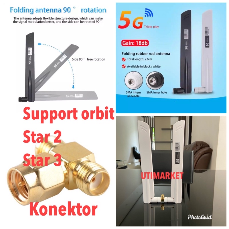 antena modem router 2G 3G 4G 5G orbit star 2 star 3 high gain 18dbi home router huawei telkomsel