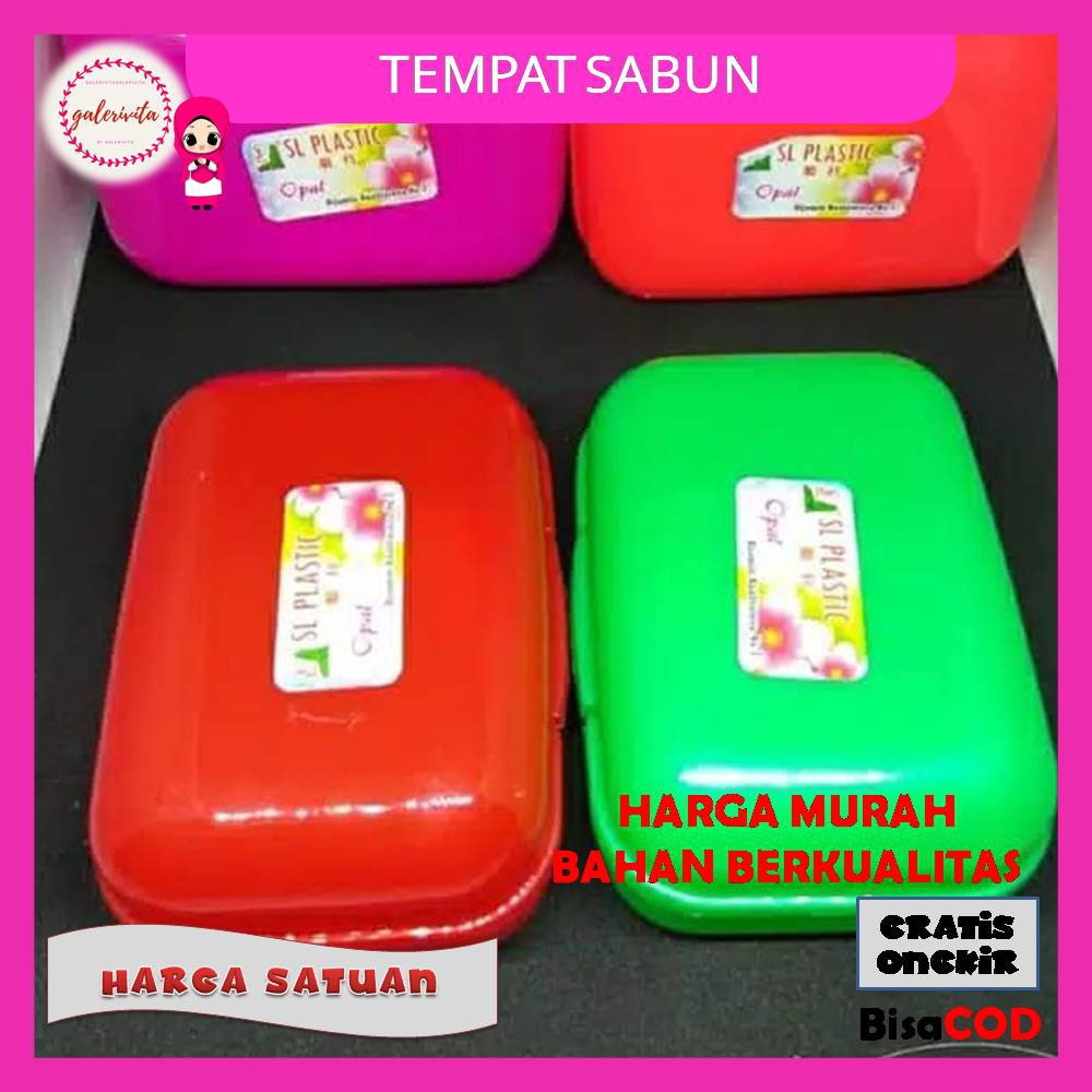 Tempat Sabun / Kotak Wadah Sabun Mandi / Tempat Sabun Mandi Batang / Tempat Sabun Plastik Warna