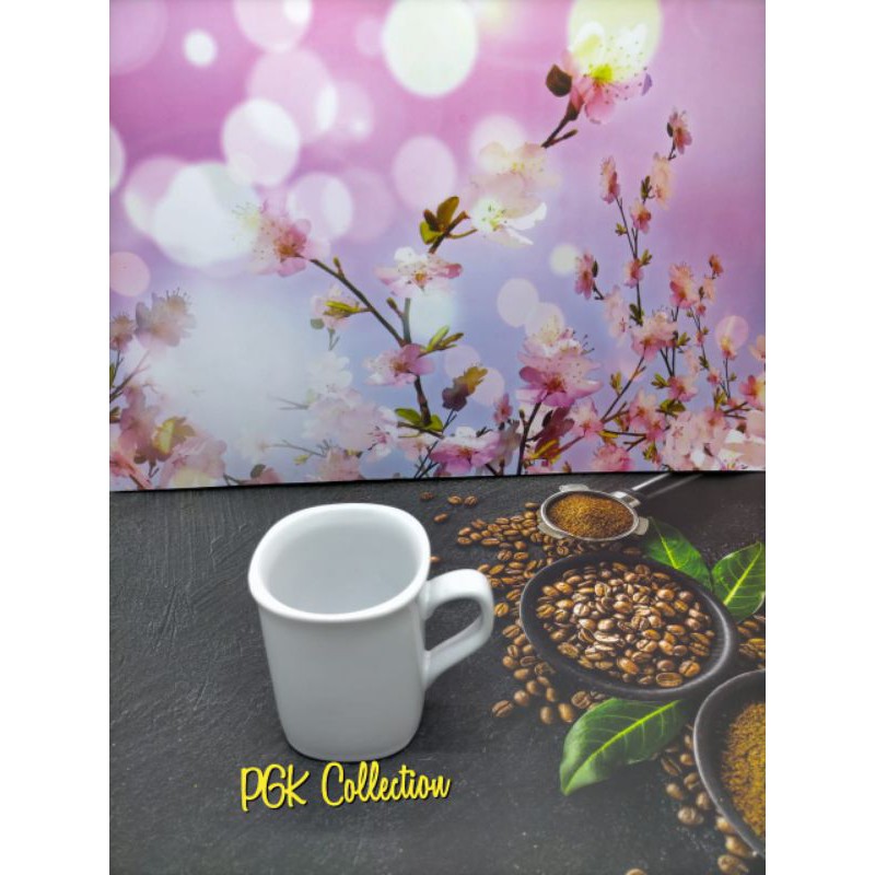 Mug Cangkir Keramik Nescafe Gelas Keramik Gelas Minuman Keramik Cangkir kopi murah PUTIH