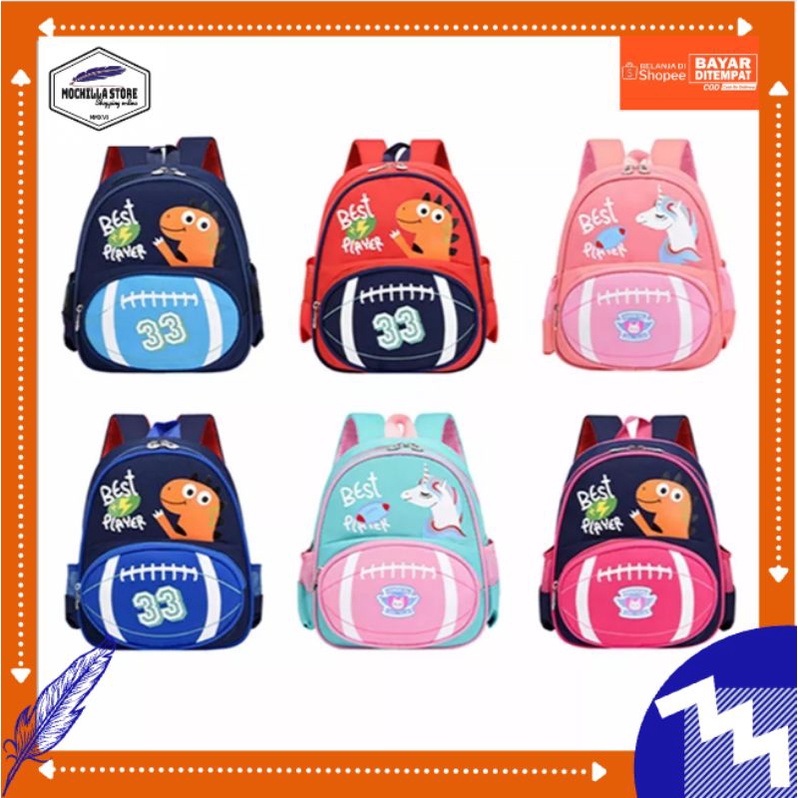 Tas Sekolah AnakTK - Paud -SD Kartun Dinosaurus Lucu Baru - Mochillastore - untuk Anak Laki-laki Perempuan Ransel Anak-anak Tas Sekolah TK Tas Sekolah Anak-anak Unicorn Tas Unique Model Baru