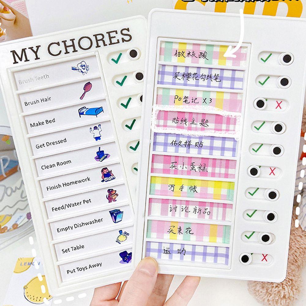 Quinton Student Message Checklist Stick-on Dewasa Sticky Notes Daftar Jadwal To Do List Papan Pengingat Buku Manajemen Aksesoris Kantor Stationary Anak DIY Memo Papan Plastik