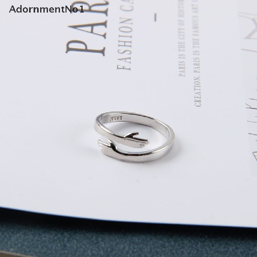 (AdornmentNo1) Cincin Terbuka Adjustable Motif Love Hug Untuk Perhiasan Wanita / Hadiah