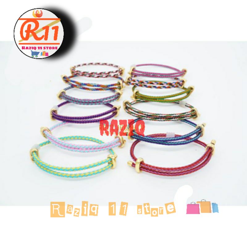 Gelang Tali Kawat Pandora Waterproof Anti Air Varian Warna Mix