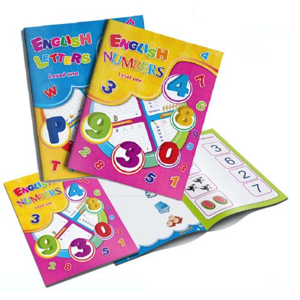 Mxbeauty Kids Buku Latihan Bahasa Inggris Usia 3-6 Tahun Anak Motif Kartun Matematika Huruf Inggris Belajar Angka