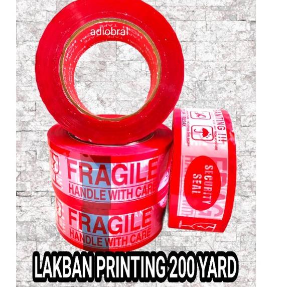 

Stock Masih Banyak NEW!! LAKBAN PRINTING 48mm × 200'YARD fragile & jangan dibanting MURAH h73➱