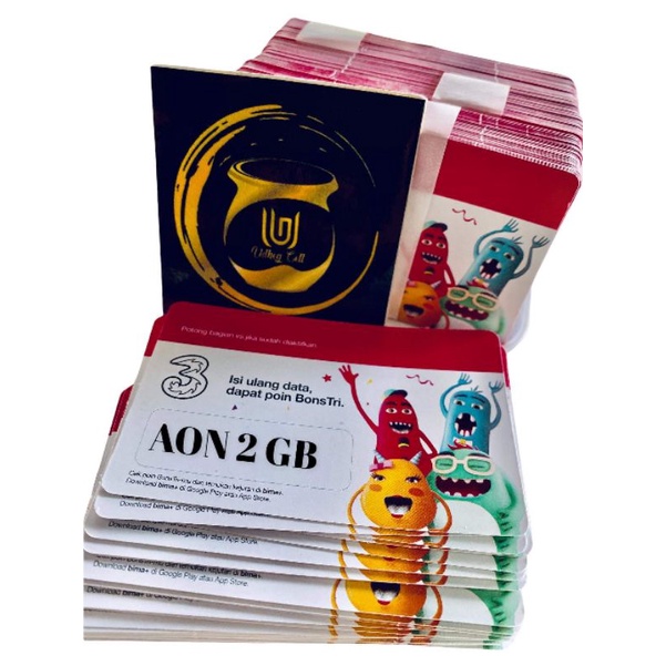 Voucher Kuota 3 tri AON 2GB (2GB masa aktif 1 tahun)
