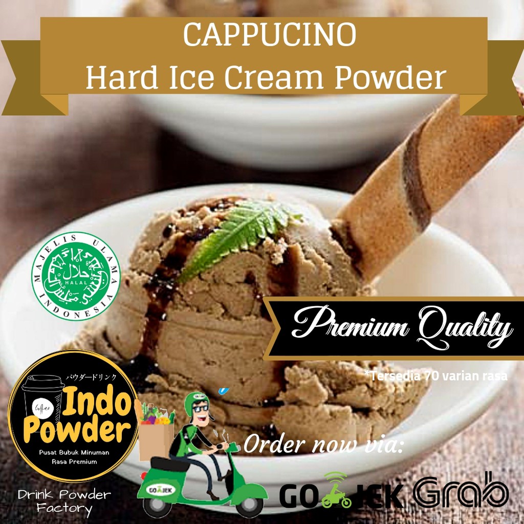 Cappucino HARD ICE CREAM Powder 1Kg / Bubuk Ice Cream Cappucino 1Kg