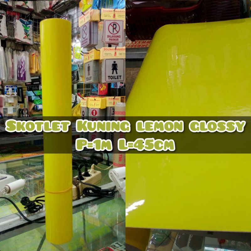 Skotlet motor skotlet kuning muda lemon glossy
