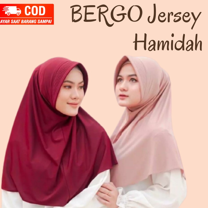 HIJAB HAMIDAH INSTAN JERSEY | HIJAB HAMIDAH MENUTUP DADA | JILBAB HAMIDAH JERSEY