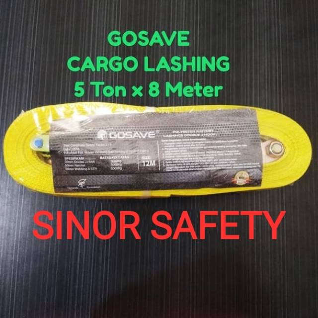 GOSAVE Webbing Cargo Lashing 5Ton x 8 Mtr Belt Ratchet Tie Down Trackbelt