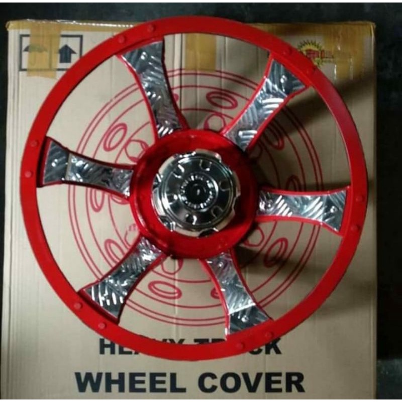 weldop/dop roda truck truk ban double/bus bis medium ring 16 spider belakang saja merah 2 pcs