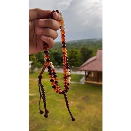 tasbih  "gold putih" oleh oleh haji ismael al-kholilie barokah makkah madinah