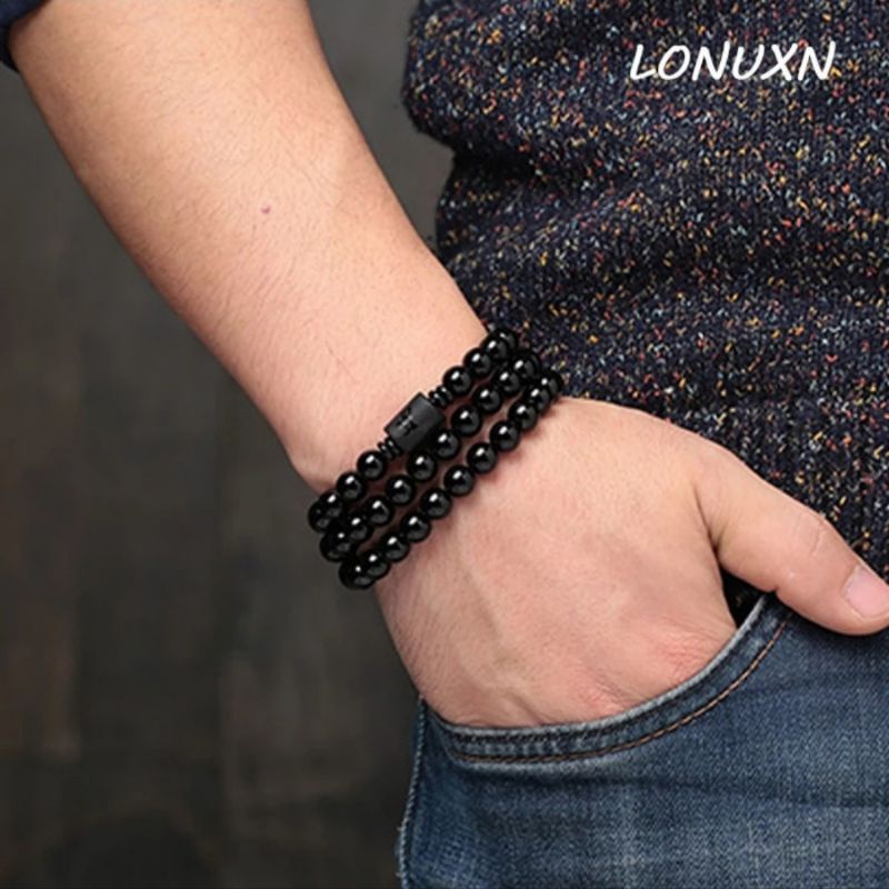 gelang kalung tasbih giok batu terapi kesehatan 99 butir asli