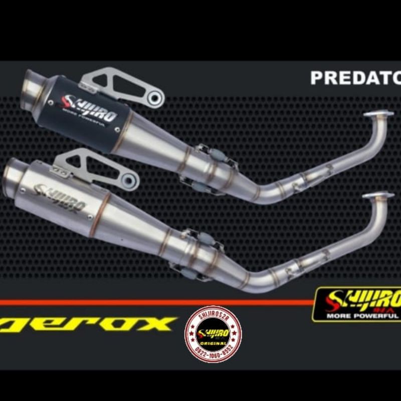 Knalpot Aerox type Predator Shijiro Racing