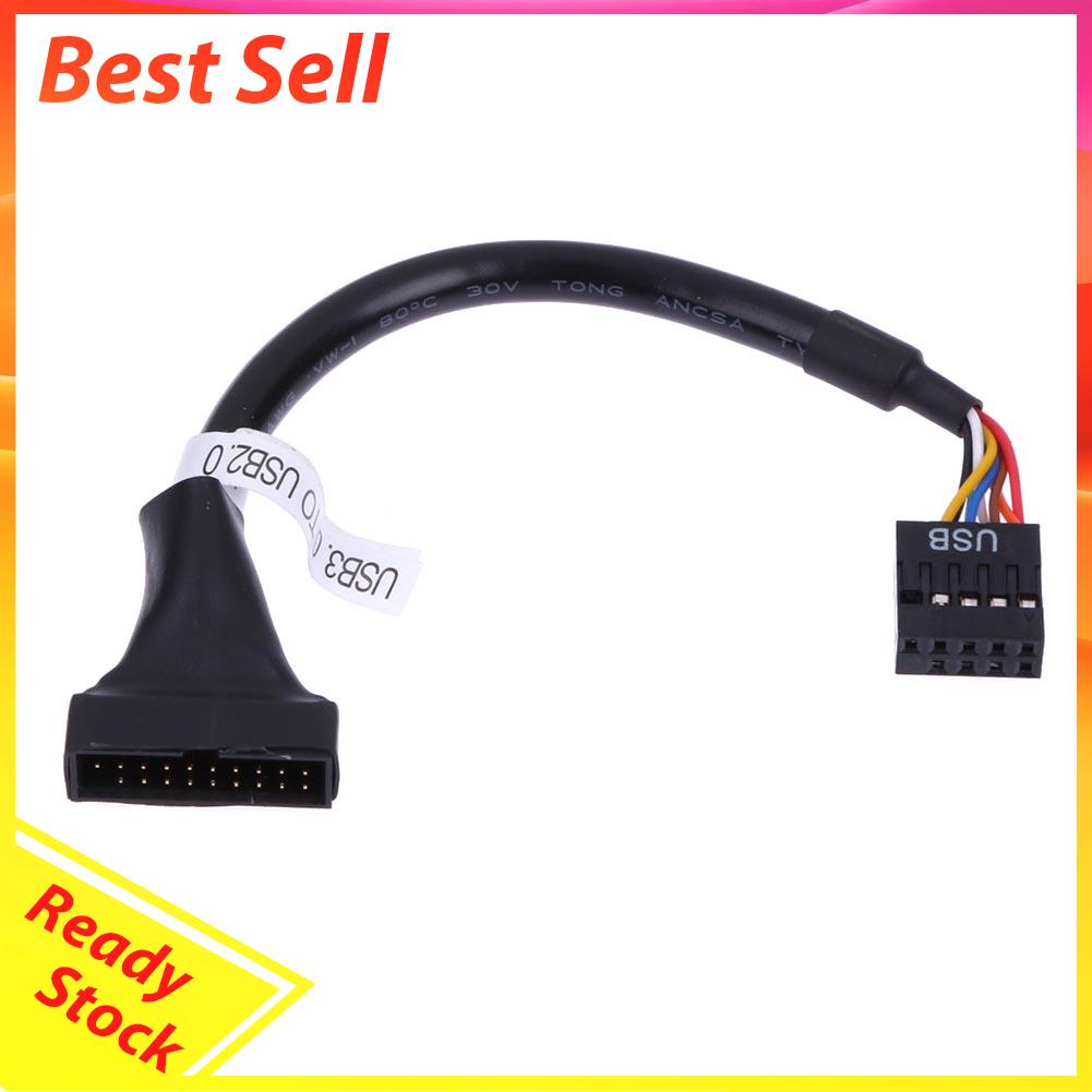 Kabel USB 3.0 20 Pin Male Ke USB 2.0 9 Pin Female Untuk Motherboard