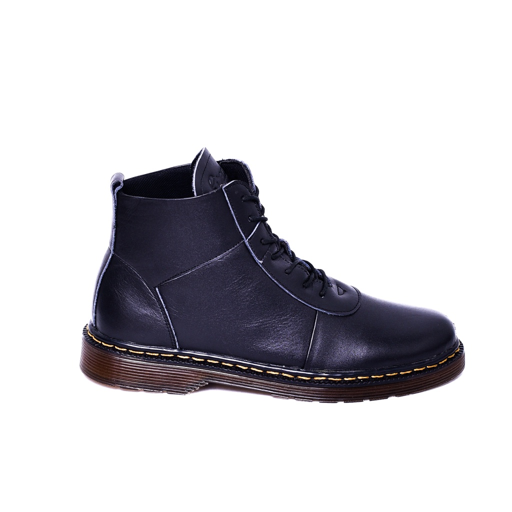 Svend 02 Black (Kulit Asli) - Boots Pria Kulit Asli Kasual Semi Formal - Boot Kulit Sapi Asli