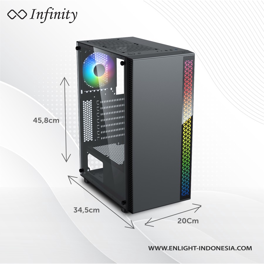 INFINITY FLASH V4 Tempered Glass - ATX, mATX Gaming Case