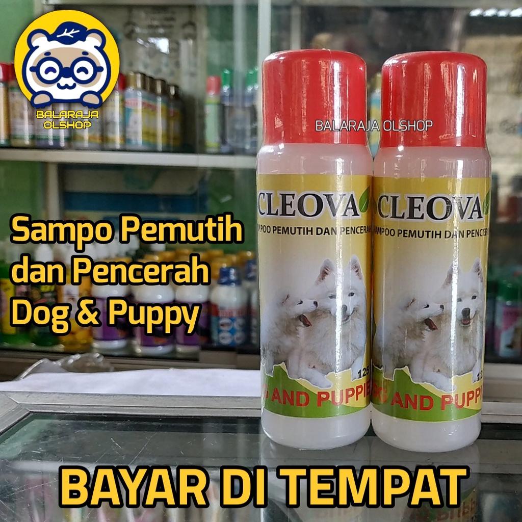 SAMPO ANJING PUTIH PENGHILANG NODA PADA BULU ANJING CLEOVA DOG ISI 125 ML