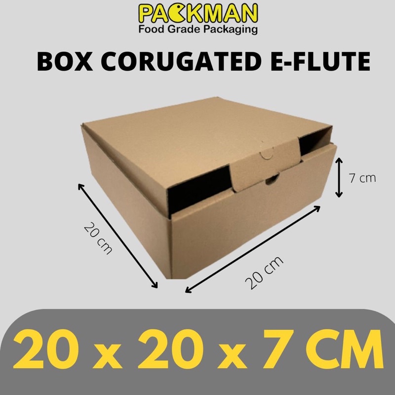 

KARDUS 20x20x7 / BOX KARTON CORUGATED DIE CUT E-FLUTE / AKSESORIS / KADO / ONLINE
