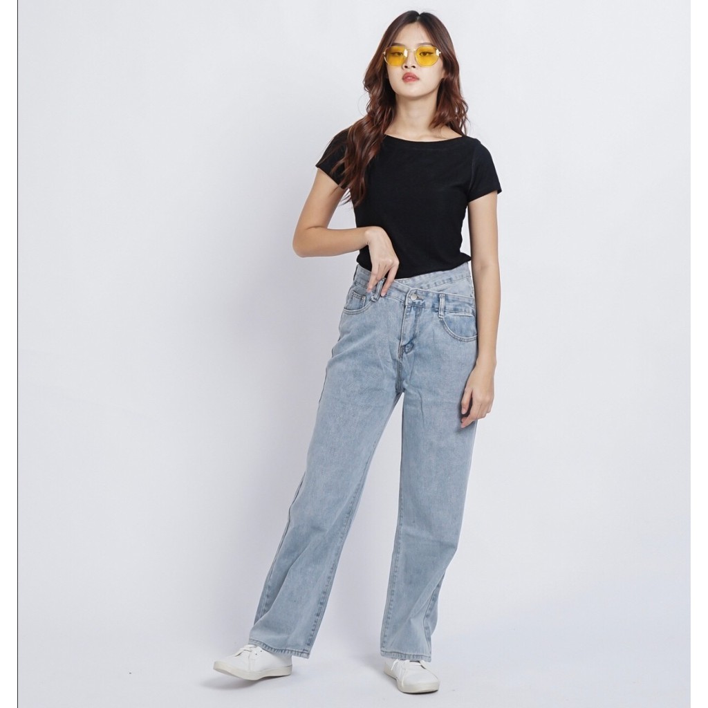 AVANCEID (S-XXL) CELANA JEANS PANJANG HIGH WAIST BAGGY JEANS KULOT 737