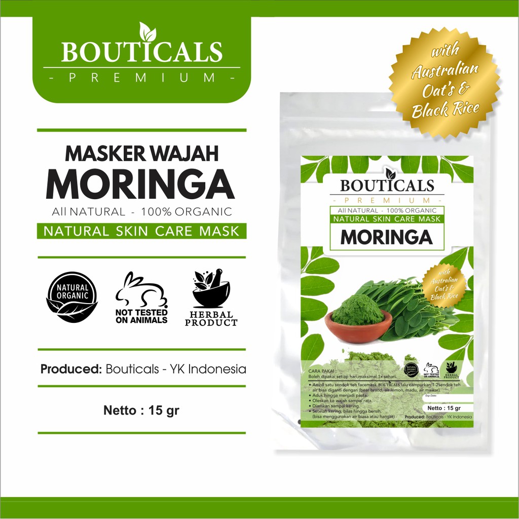 Download Bouticals Moringa Masker Wajah Bubuk Organik Premium Face Mask Organic With Oat Beras Hitam Shopee Indonesia PSD Mockup Templates