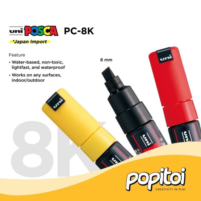 

(DISKON TERMURAH) UNI POSCA PC-8K Paint Marker (Broad Tip) - Spidol warna warni - Violet