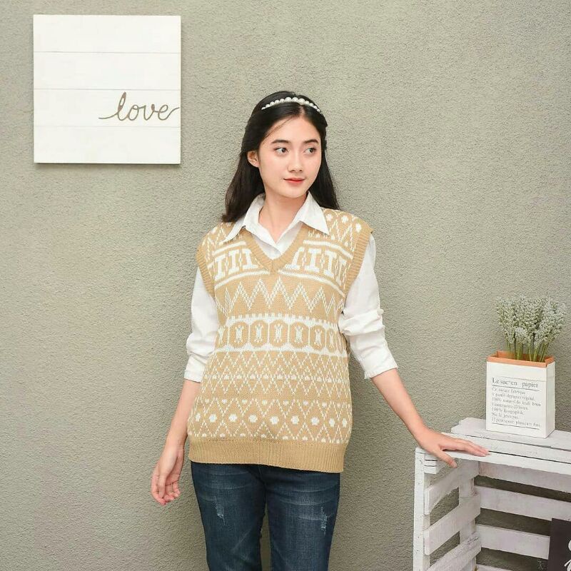 Rajut vest - monaco vest - Baju rajut wanita