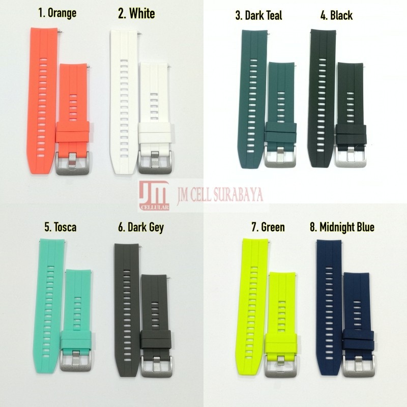 XLF Tali Jam 22mm Watch Strap Suunto 9 Peak / Pro - Rubber Silikon Metal Buckle