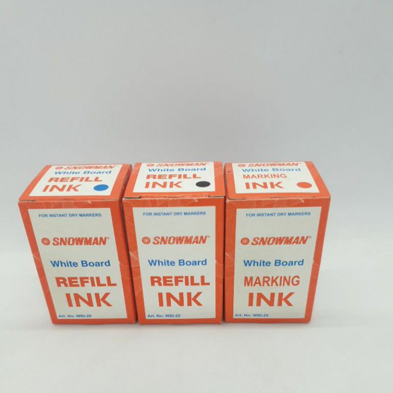 

refill spidol white board / refill ink white board snowman hitam , biru , merah