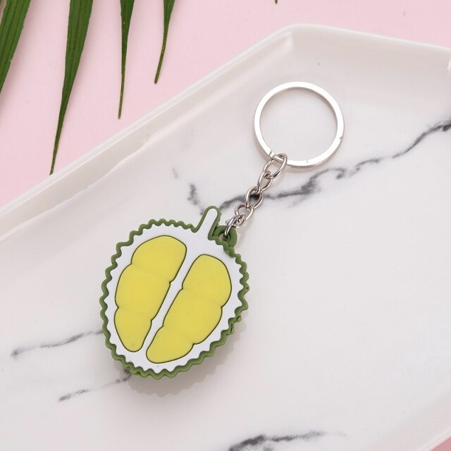 GANTUNGAN KUNCI TAS MOBIL MOTOR CHARACTER UNIK KEYCHAIN 3D MINI BAHAN PVC KARET LUCU GANCI KARAKTER BOBA FOOD CACTUS-DURIAN