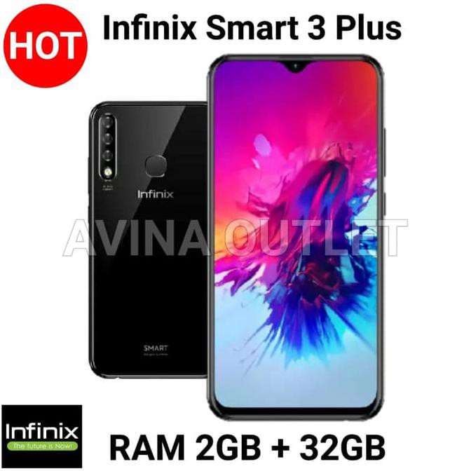 TERMURAH Infinix Smart 3 Plus 2/32 Ram 2GB Internal 32GB - Hitam READY STOCK