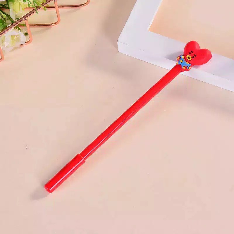 [Premium Store] Pulpen BT21 / Pulpen Karakter BTS / Pena Army Bts / Koleksi Bts / Pena Bt21 / Pulpen Cair Gel Unik Karakter-TATA