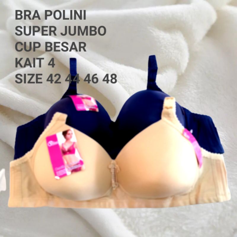 Bra polini jumbo | Bh jumbo cup C D besar kait 4 |