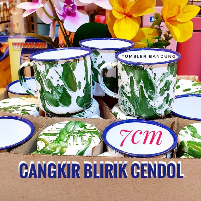 cangkir enamel blirik blurik burik mug jadul 7cm cangkir jadul mug klasik cangkir klasik cangkir kal
