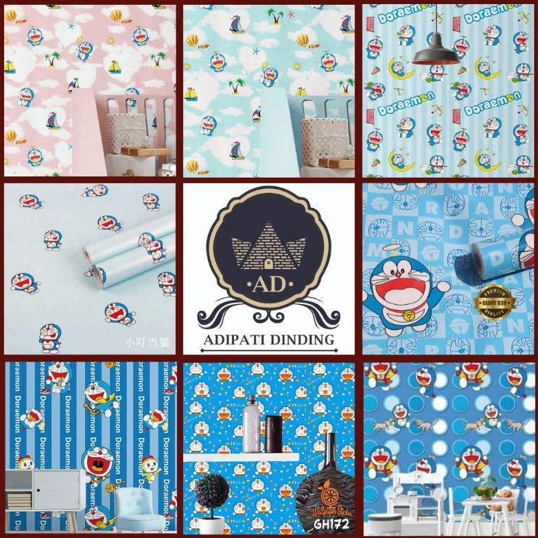 WALLPAPER MOTIF DORAEMON,WALLPAPER STIKER DINDING MOTIF DORAEMON,WALLSTIKER ANAK,WALLPAPER KARTUN TE