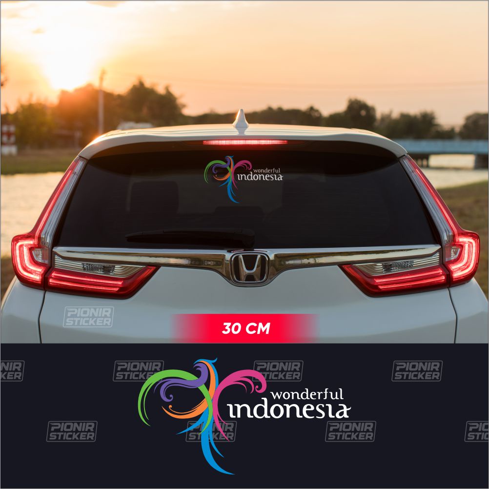 Stiker Wonderfull Indonesia Cutting Sticker WonderfullIndonesia Pesnona Indonesia Mobil